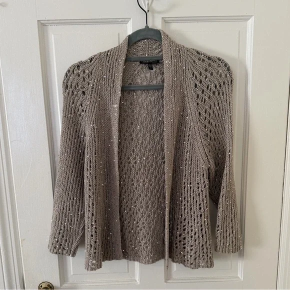 Eileen Fisher knit sequins cardigan - Picture 1 of 7